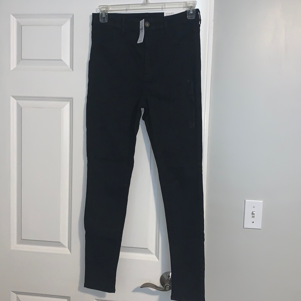 Black American Eagle super hi-rise jeggings